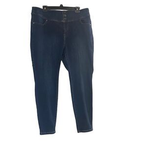 LANE BRYANT Women’s  Dark‎ Wash Blue High Rise Jeggings Size 20 Inseam 27.5